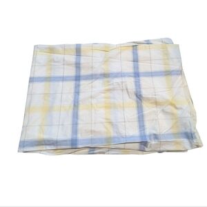 90s Eddie Bauer Duvet Cover Twin Plaid Yellow Blue White Cottagecore Preppy